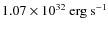 $1.07\times10^{32}~\rm erg~s^{-1}$
