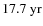 $17.7~\rm yr$
