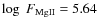 $\log~F_{\rm Mg II}=5.64$
