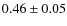 $0.46\pm0.05$