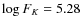 $\log F_{K}=5.28$
