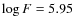 $\log F=5.95$