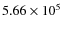 $5.66\times10^{5}$
