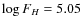 $\log F_{H}=5.05$