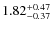 $1.82^{\rm +0.47}_{-0.37}$