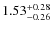 $1.53^{\rm +0.28}_{-0.26}$