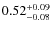 $0.52^{\rm +0.09}_{-0.08}$