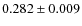 $0.282\pm0.009$