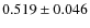 $0.519\pm0.046 $