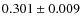 $0.301\pm0.009$