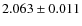 $2.063\pm0.011$