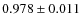 $0.978\pm0.011$