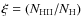 $\xi=(N_{\rm HII}/N_{\rm H})$