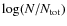 $\log (N/N_{\rm tot})$