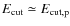 $E_{{\rm cut}} \simeq E_{{\rm cut,p}}$