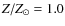 $Z/Z_{\odot } = 1.0$