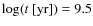 $\rm log({\it t}~[yr]) = 9.5$