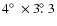 $4\hbox{$^\circ$ }\times 3\hbox{$.\!\!^\circ$ }3$