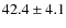 $\rm 42.4\pm 4.1 $