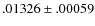 $.01326 \pm .00059$