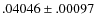 $.04046 \pm .00097$