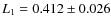 $L_{1} = 0.412 \pm 0.026$