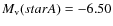 $M_{\rm v}(star A) = -6.50$