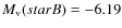 $M_{\rm v}(star B) = -6.19$