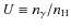 $U \equiv n_\gamma /n_{\rm H}$