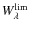 $W_{\lambda}^{\rm lim}$