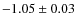 $-1.05\pm0.03$