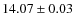$14.07\pm0.03$