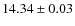 $14.34\pm0.03$
