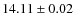 $14.11\pm0.02$