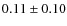 $0.11\pm0.10$
