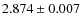 $2.874\pm0.007$