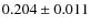 $0.204\pm0.011$