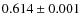 $ 0.614\pm0.001$