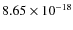 $8.65 \times 10^{-18}$