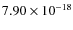 $7.90 \times 10^{-18}$