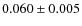 $0.060 \pm 0.005$