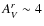 $A_V^r\sim4$