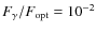 $F_{\gamma}/F_{\rm opt}=10^{-2}$