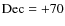 ${\rm Dec}=+70$