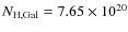 $N_{{\rm H,Gal}}=7.65\times10^{20}$