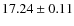 $17.24\pm0.11$