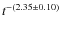 $t^{-(2.35\pm0.10)}$