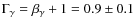 $\Gamma_{\gamma}=\beta_{\gamma}+1=0.9\pm0.1$