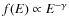 $f(E) \propto E^{-\gamma}$