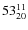 $\rm 53_{ 20}^{11}$